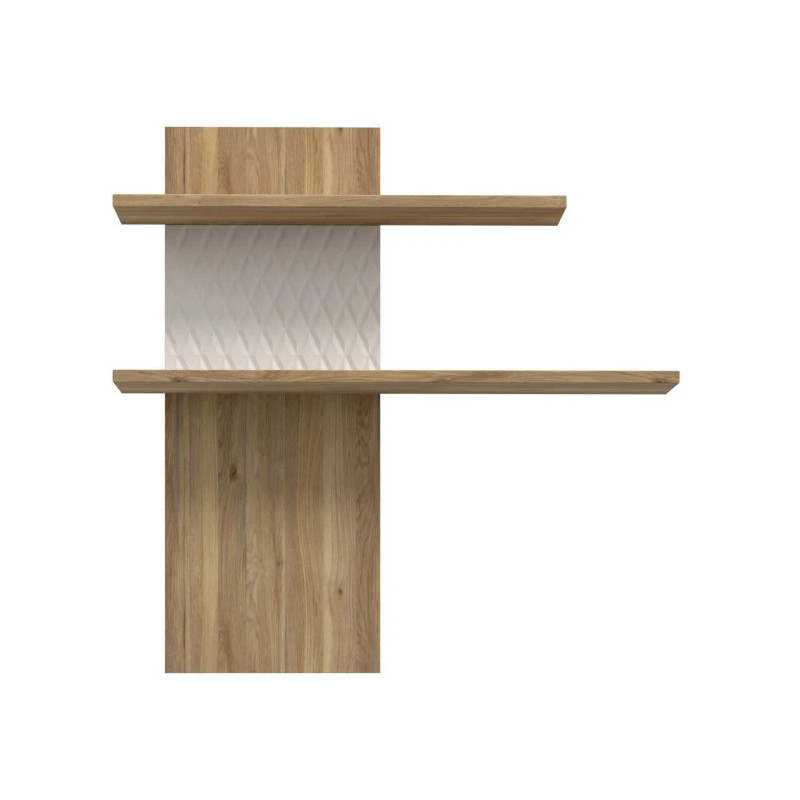 Półka ryflowana 100 cm Aksana AKNB01L-M992 Biały/Dąb Mauvella Meble Forte