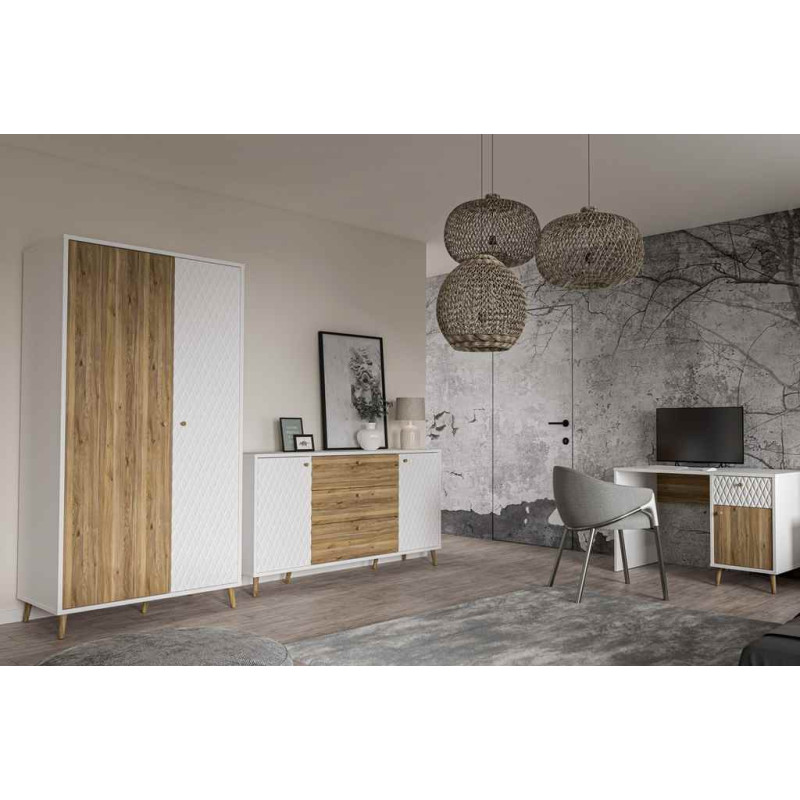 Wąska witryna AKSANA 60 cm – przeszklona, stylowa, Domowanie