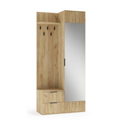 Garderoba do przedpokoju CORAL LUX 100 dąb złoty