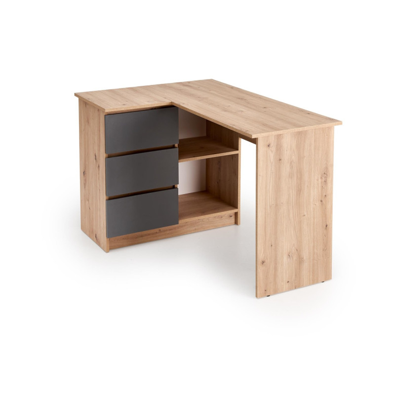 Biurko Begano Office 124 dąb artisan/grafit