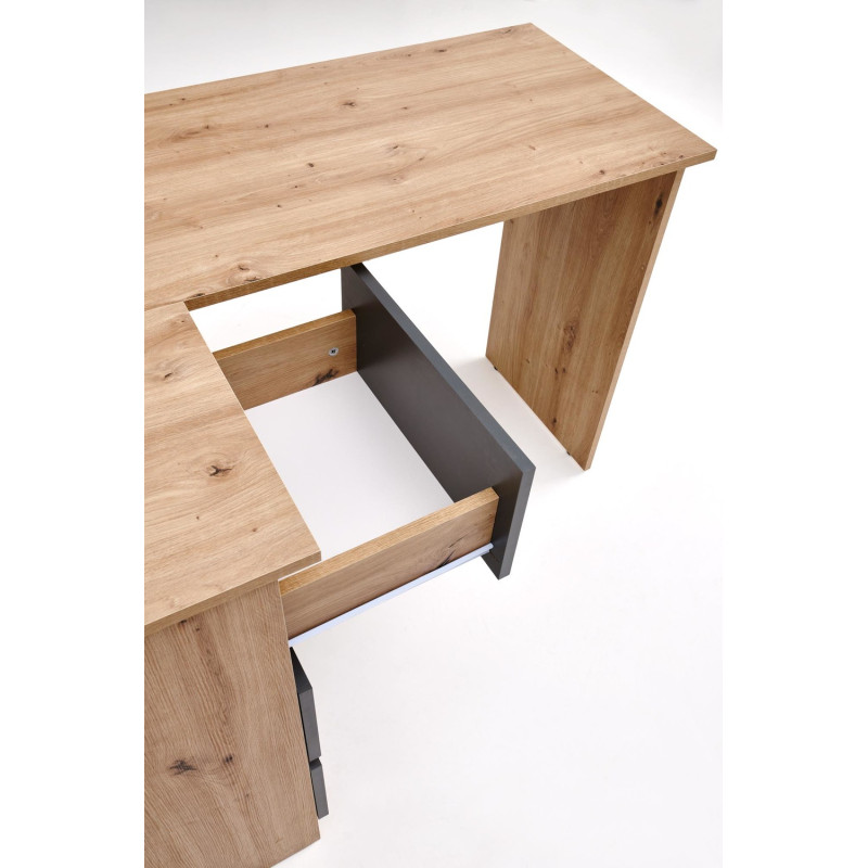 Biurko Begano Office 124 dąb artisan/grafit