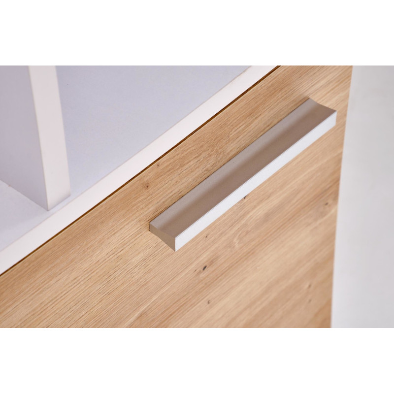 Biurko z nadstawką Mison Office 144 biały/dąb artisan