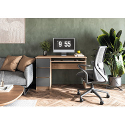 Biurko Cinor Office 120 dąb artisan/grafit