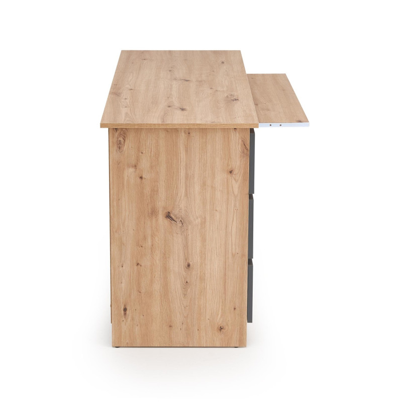 Biurko Cinor Office 120 dąb artisan/grafit