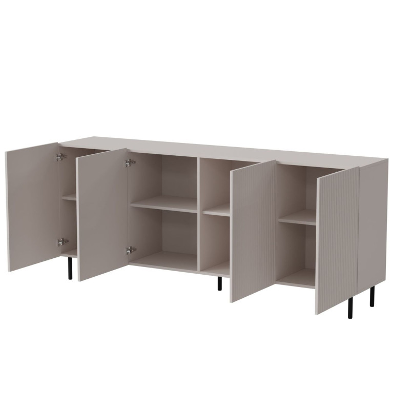 Komoda PAXOR kaszmir/czarny (200cm)