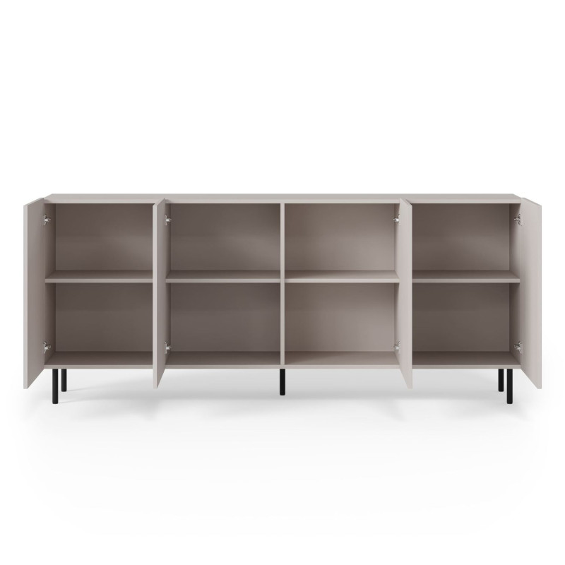 Komoda PAXOR kaszmir/czarny (200cm)