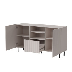 Komoda PAXOR kaszmir/czarny (150cm)