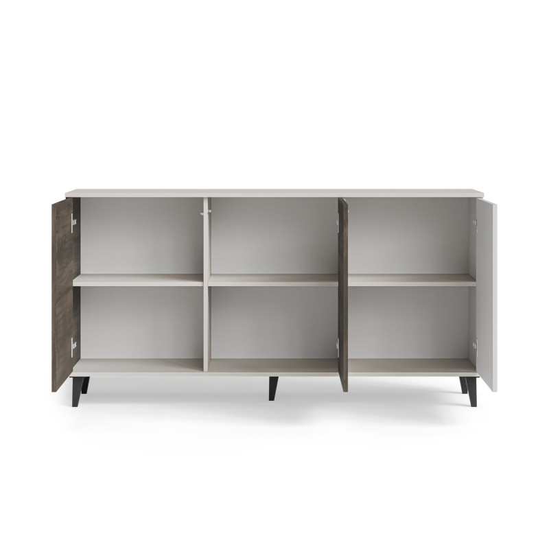 Komoda RANDONIS kaszmir/orzech/czarny (160cm)