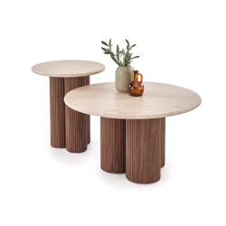 Ława DOROTEO orzech/trawertyn (duża)