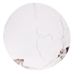 Zestaw 2 ław MAGNERO biały marmur/czarny