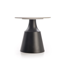 Zestaw 2 ław MAGNERO biały marmur/czarny