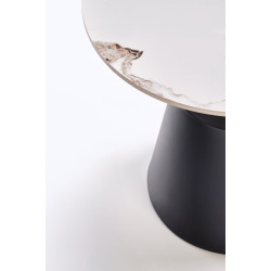 Zestaw 2 ław MAGNERO biały marmur/czarny