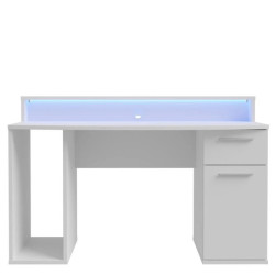 Biurko gamingowe z oświetleniem RGB AYO TZRB219B3-Z12M Biały Meble Forte