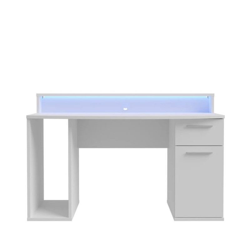 Biurko gamingowe z oświetleniem RGB AYO TZRB219B3-Z12M Biały Meble Forte