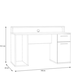 Biurko gamingowe z oświetleniem RGB AYO TZRB219B3-Z12M Biały Meble Forte