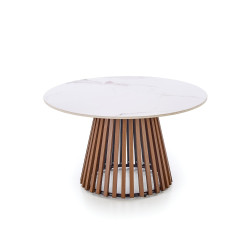 Ława CARINO beżowy marmur/orzech (duża)