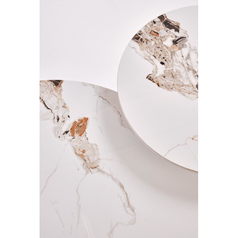 Ława CARINO beżowy marmur/orzech (duża)