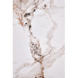 Ława CARINO beżowy marmur/orzech (duża)