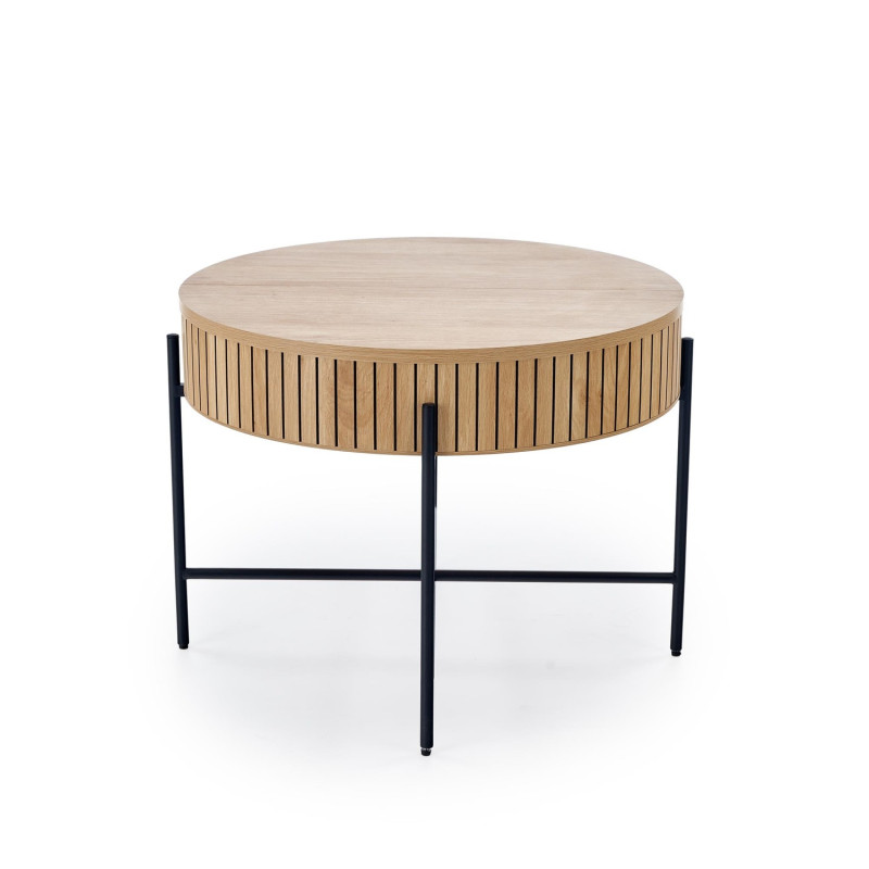 Zestaw 2 ław DANTOR naturalny/czarny