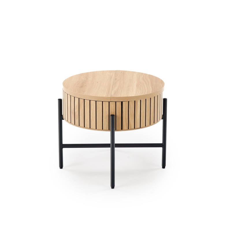 Zestaw 2 ław DANTOR naturalny/czarny