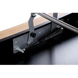 Ława BETINA dąb artisan/czarny z podnoszonym blatem