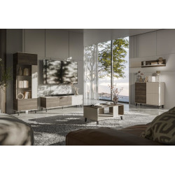 Ława RANDOMO 2 kaszmir/orzech/czarny