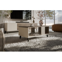 Ława RANDOMO 2 kaszmir/orzech/czarny