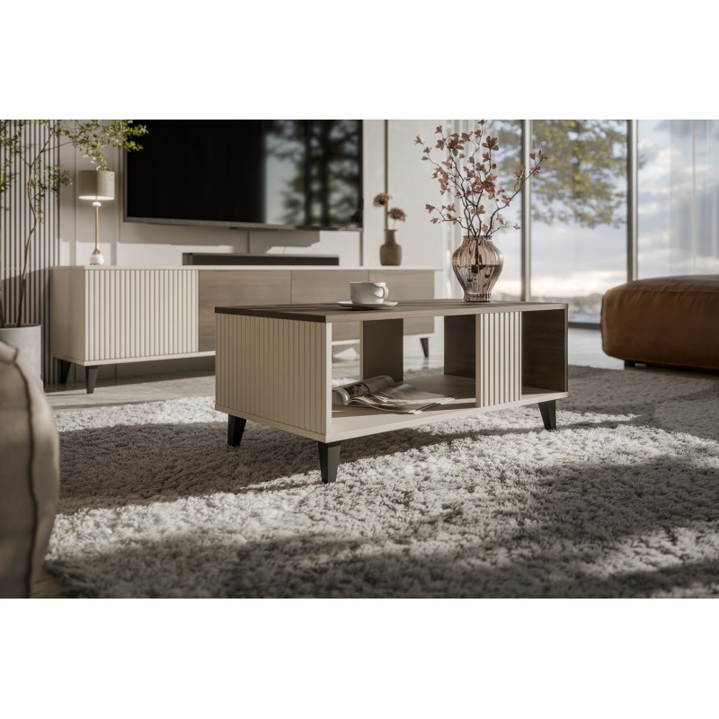 Ława RANDOMO 2 kaszmir/orzech/czarny