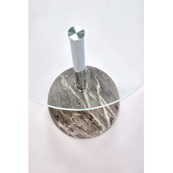 Ława ARIANO popielaty marmur/transparentny