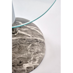 Ława ARIANO popielaty marmur/transparentny