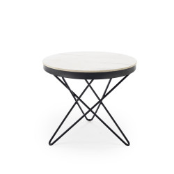 Ława LEILO biały marmur/czarny