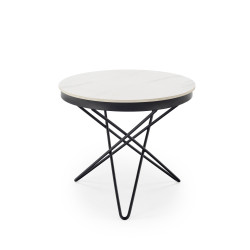 Ława LEILO biały marmur/czarny