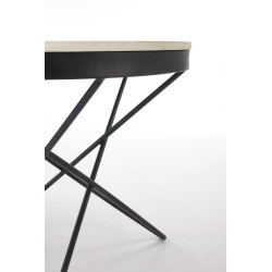 Ława LEILO biały marmur/czarny