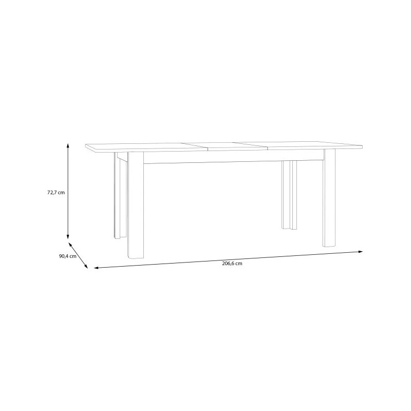 Stół rozkładany 160x90 cm Breathtaker FLOT16-U60 Piaskowy Meble Forte