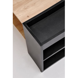 Ława MURCIO dąb artisan/czarna