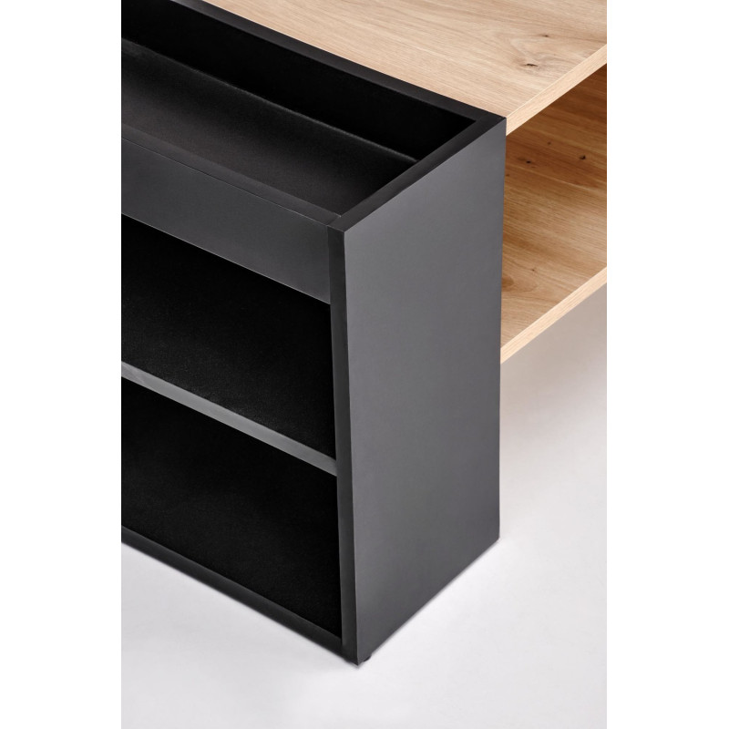 Ława MURCIO dąb artisan/czarna