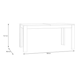 Stół rozkładany 160x90 cm Breathtaker FLOT16-D109 Dąb Cabezone Meble Forte