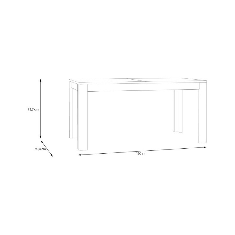 Stół rozkładany 160x90 cm Breathtaker FLOT16-D109 Dąb Cabezone Meble Forte