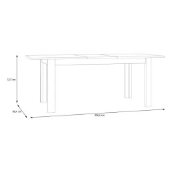 Stół rozkładany 160x90 cm Breathtaker  FLOT16-D108 Dąb Mauvella Meble Forte
