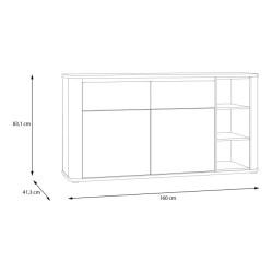 Komoda Breathtaker BTHK233-Q191 Terakota/Dąb Mauvella Meble Forte
