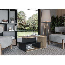 Ława IVARO dąb artisan/czarna