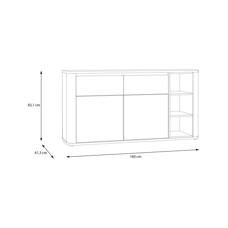 Komoda Breathtaker BTHK233-Q194 Dąb Cabezone/Dąb Artisan Meble Forte