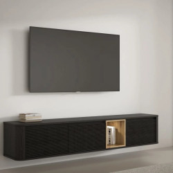 Szafka RTV 220 cm Breathtaker BTHTH141-Q194 Dąb Cabezone/Dąb Artisan/Czarny Meble Forte