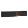 Szafka RTV 215 cm Breathtaker BTHTH141-Q194 Dąb Cabezone/Dąb Artisan/Czarny Meble Forte