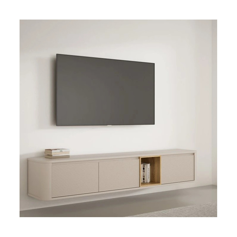 Szafka RTV 215 cm Breathtaker BTHTH141-M846 Dąb Mauvella/Piaskowy Meble Forte