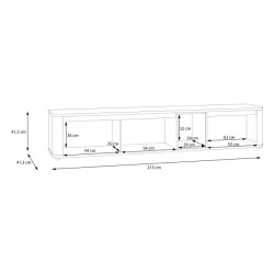 Szafka RTV 215 cm Breathtaker BTHTH141-M846 Dąb Mauvella/Piaskowy Meble Forte
