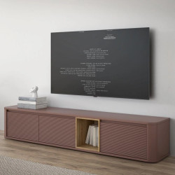 Szafka RTV 215 cm Breathtaker BTHTH141-Q191 Terakota/Dąb Mauvella Meble Forte