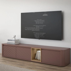 Szafka RTV 215 cm Breathtaker BTHTH141-Q191 Terakota/Dąb Mauvella Meble Forte