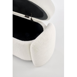 Ławka FIKARI tapicerowana z funkcją schowka kremowy