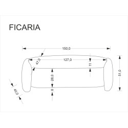 Ławka FIKARI tapicerowana z funkcją schowka kremowy